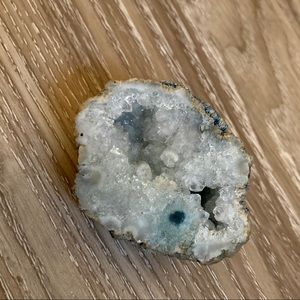 Geode large beautiful blue and clear crystals